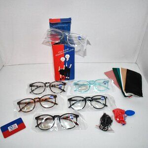 GIBLOGO Reading Glasses 6-Pack, 1.0x, Blue Light, Cheaters Eyeglasses, NWT